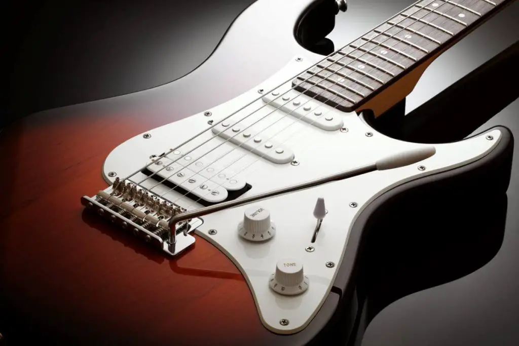 body of elegant electric guitar