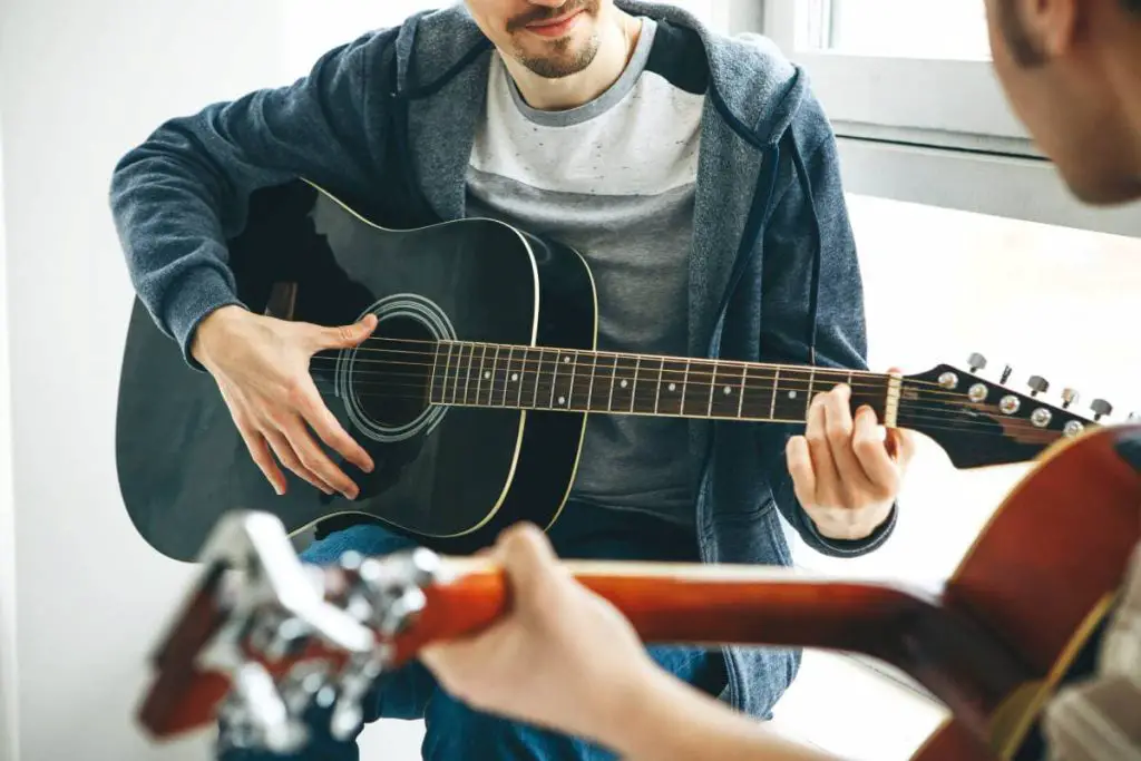 learning to play the guitar