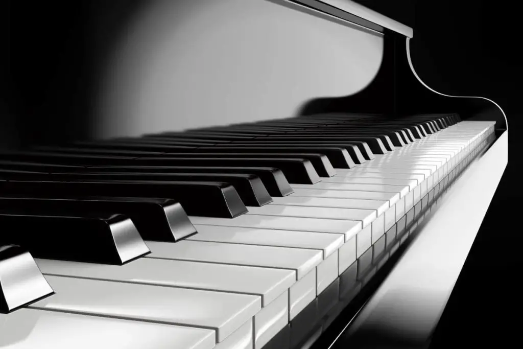 piano keys on black piano