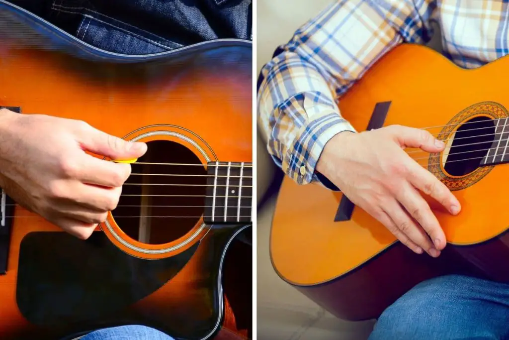 the advantages of flatpicking over fingerstyle