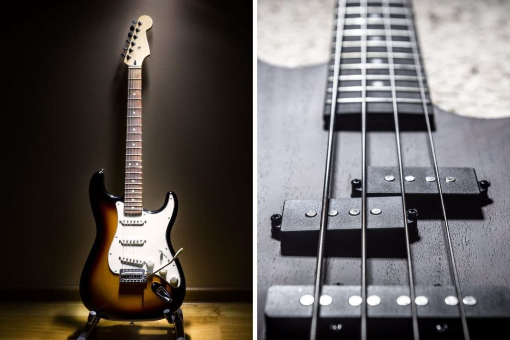 differences between electric guitars and bass guitars