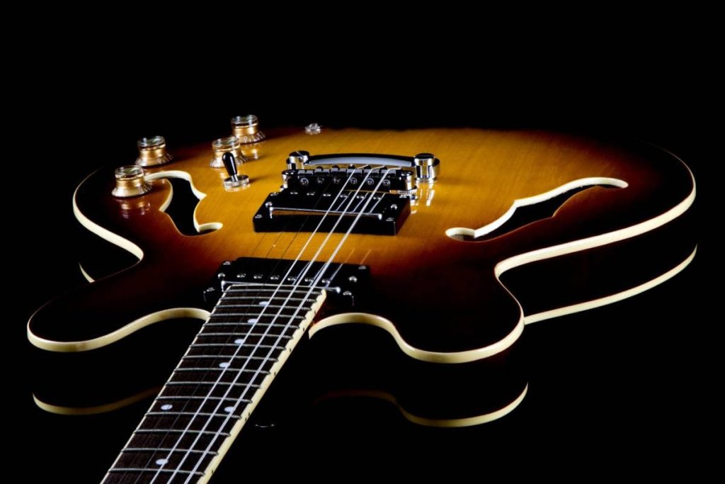 electric guitars with soundholes