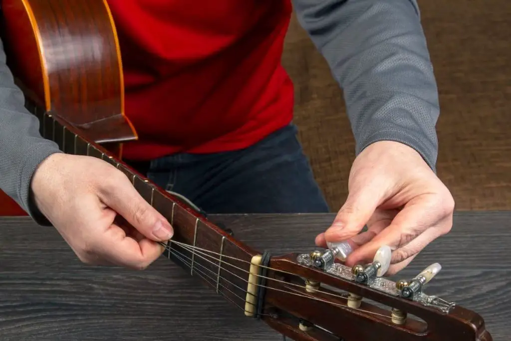 nylon strings take up to four days to stretch