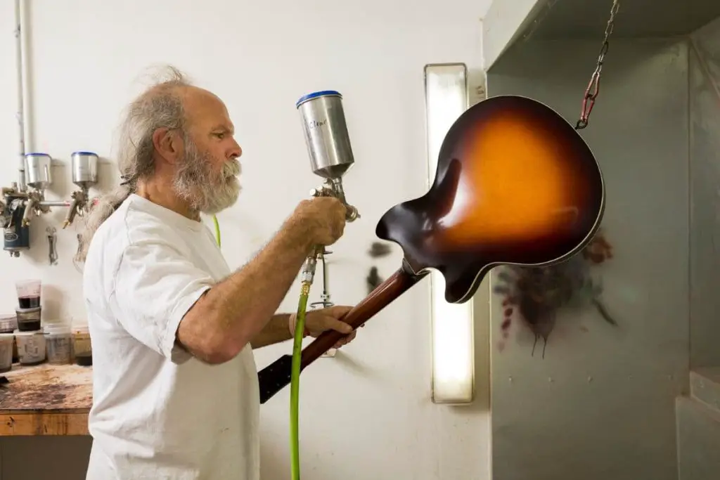 painting the guitar