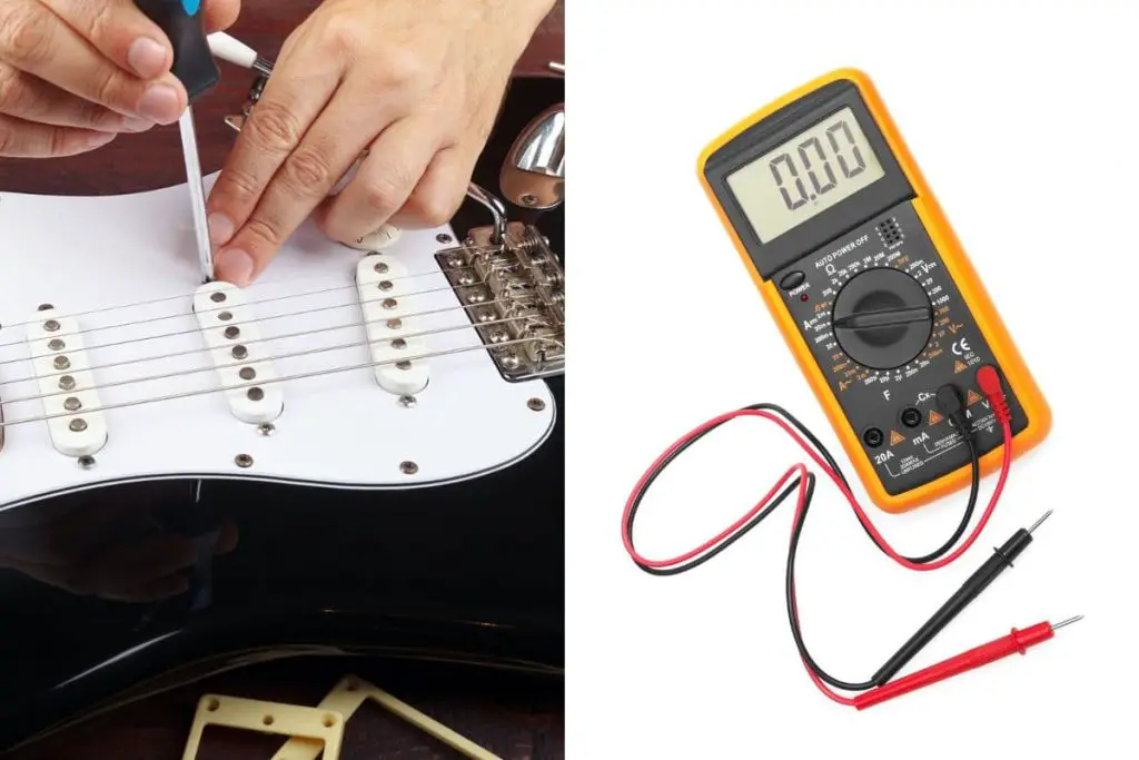 test a pickup using a multimeter