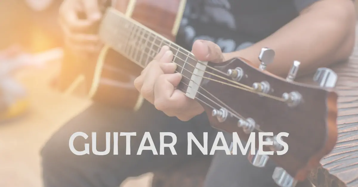 a blog post featured image for Guitar Names